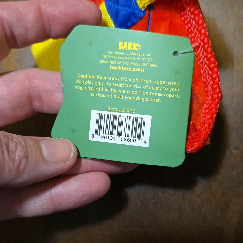 Bark Dog Toy Doggy Paddler Kayak NWT‎